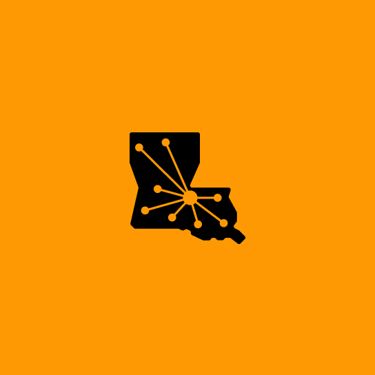 The symbol version of the logo may be used as black on orange.